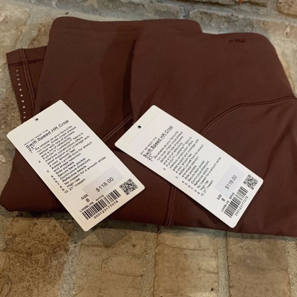 *NWT* Lululemon Swift Speed HR CROP 21" BRNE - Picture 5 of 5